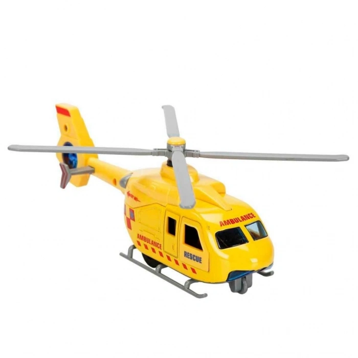BFS Sesli ve Işıklı Çek Bırak Die Cast Helikopter