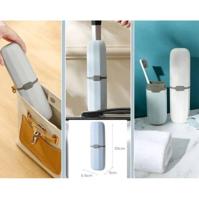 BFS Seyahat Tipi Diş Fırçası ve Makyaj Fırça Kabı 2 Renk