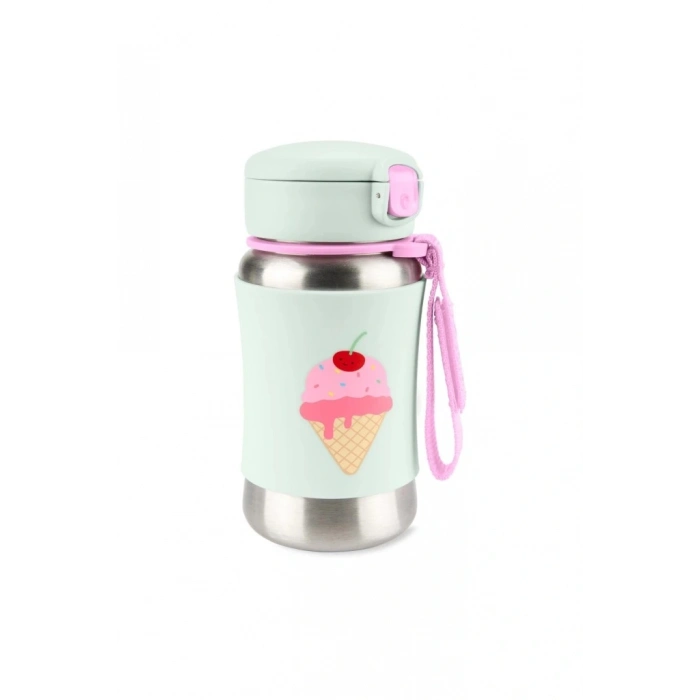 BFS  Skip Hop Zoo Pipetli Paslanmaz Çelik Suluk 350 ml Dondurma