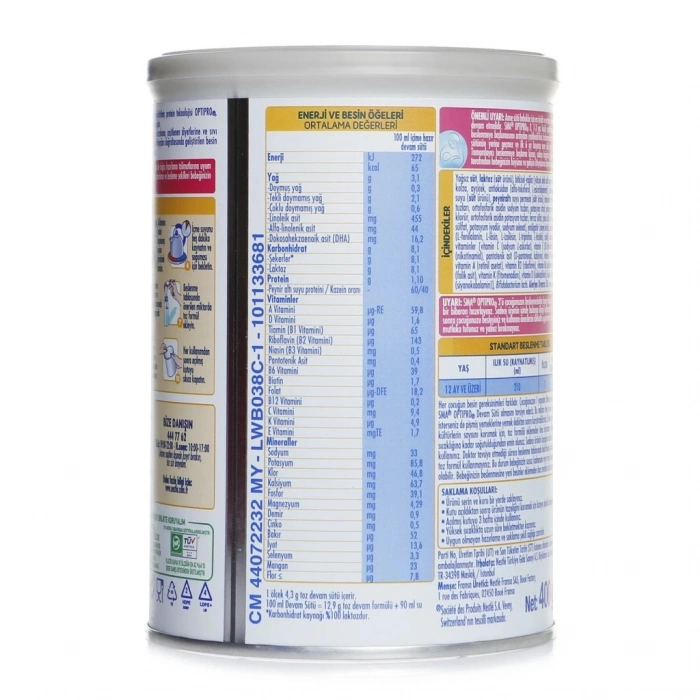 BFS   SMA Optipro Probiyotik 3 Bebek Devam Sütü 1-3 Yaş 400 Gr