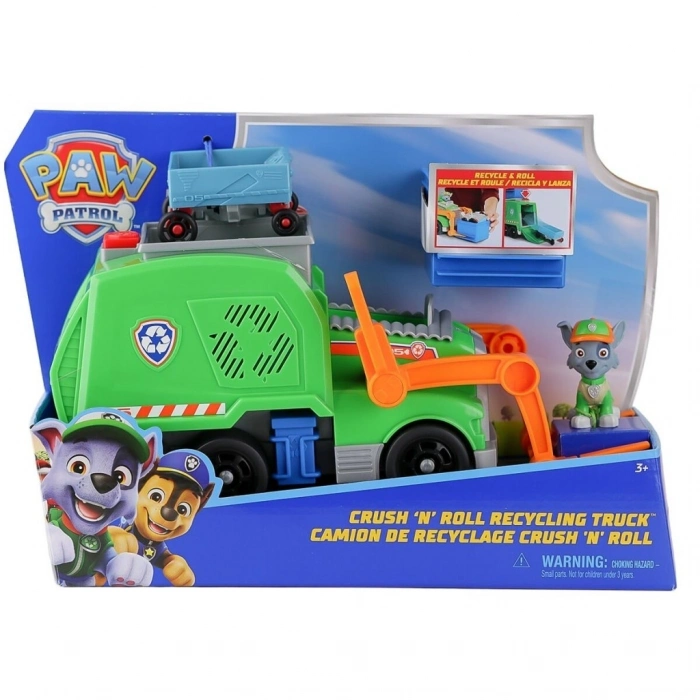 BFS  SPM-6071248 PaW Patrol  Rocky ile Crush N Roll Geri Dönüşüm Kamyonu