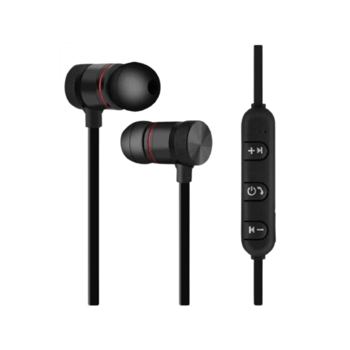 BFS Sports Mıknatıslı Siyah Bluetooth Kulaklık Kablolu Uzun Pil Ömrü