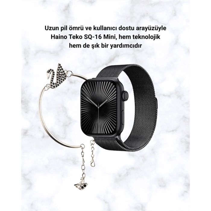 BFS SQ-16 Mini Series 10 – Dokunmatik Akıllı Saat | Kalp Ritmi, SpO2, Uyku Takibi