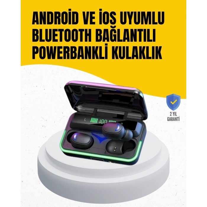 BFS Su Geçirmez E10 Bluetooth Kulaklık Powerbank ve Gürültü Engelleme