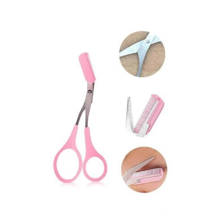 BFS Taraklı Kaş Bıyık Makası Ve Kaş Ustura Seti Kaş Bıyık Tüy Alma Epilasyon Aleti 2li Set