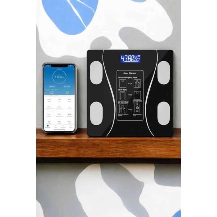 BFS Tartı Baskül Dijital Elektronik Tartı Vücut Analiz Wifi Akıllı Yağ Ölçer