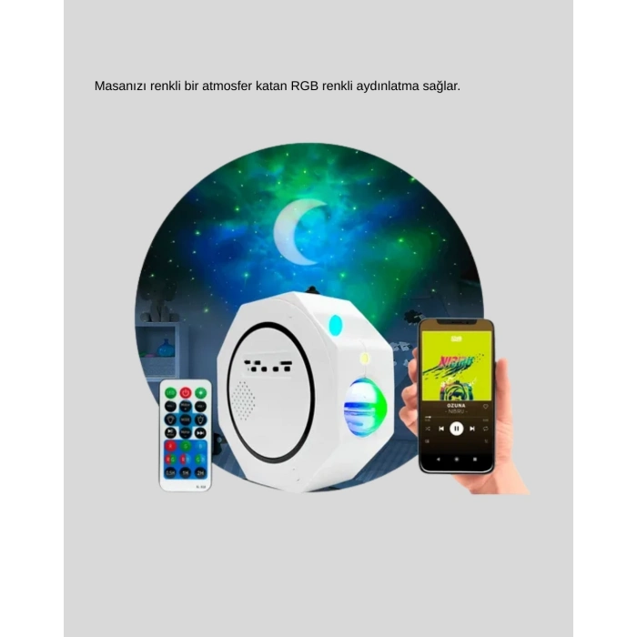 BFS Taşınabilir 360° Ayarlanabilir Gökyüzü Projeksiyon Lambası