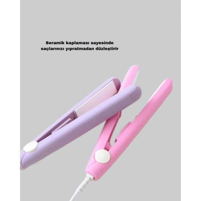 BFS Taşınabilir Seramik Kaplama Mini Saç Düzleştirici – Seyahat ve Günlük Kullanım İçin İdeal