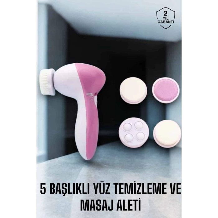 BFS Taşınabilir Yüz Temizleme Cihazı Masaj, Peeling, Temizlik 5 Başlıklı