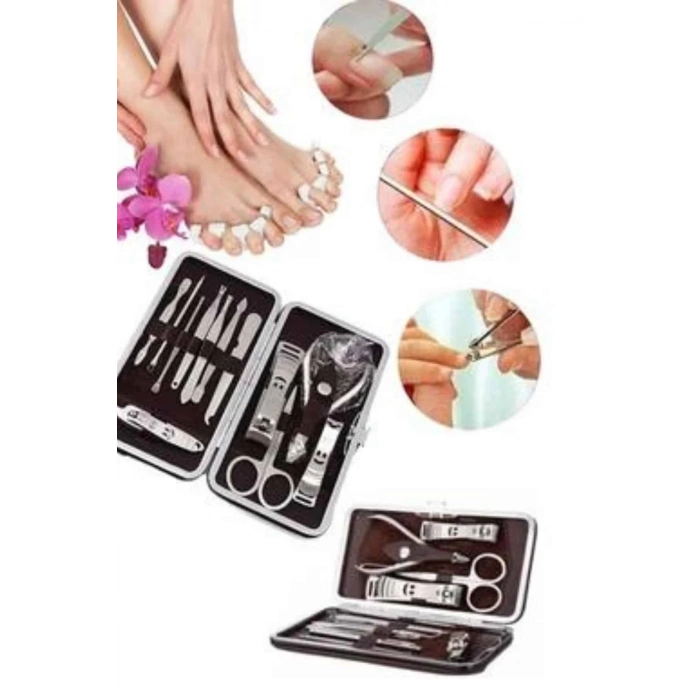 BFS Tırnak Bakımı Tırnak Makası Profesyonel 12 Parça El Ayak Manikür Pedikür Seti