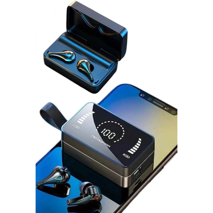 BFS TWS Bluetooth Kulaklık Kablosuz Uzun Pil Ömrü Dijital Göstergeli Powerbank