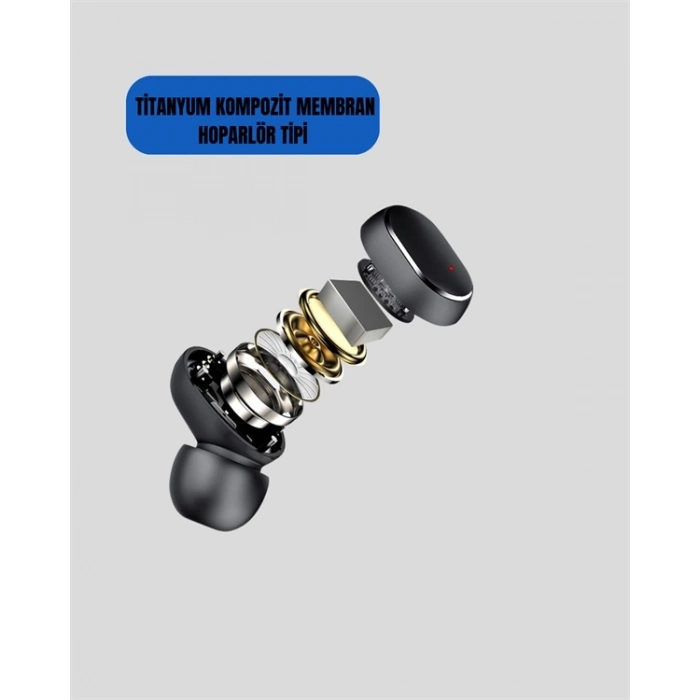 BFS TWS Bluetooth Kulaklık Kulak İçi Kablosuz Dijital Göstergeli Çağrı Cevaplayabilen