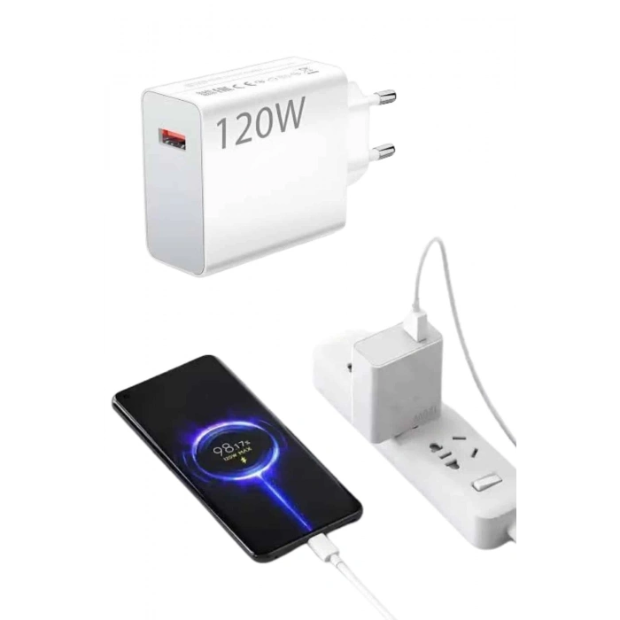 BFS Type C Yüksek Hızlı Şarj Aleti Beyaz 120W Ultra Uzun Ömürlü