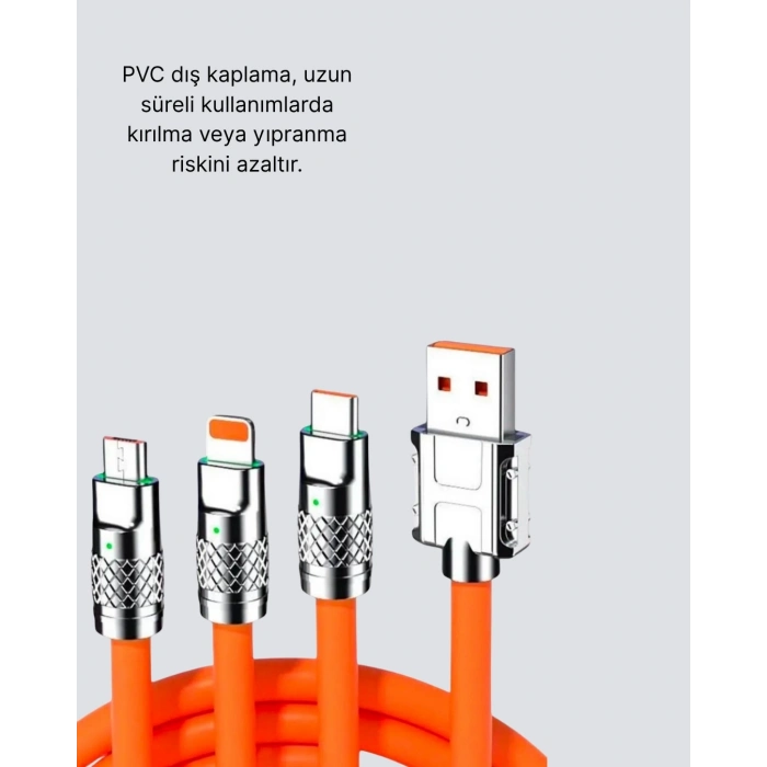 BFS ÜÇLÜ Şarj Kablosu – Yüksek Hızlı, Dayanıklı ve Uzun Ömürlü