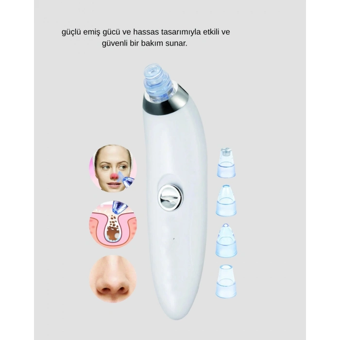 BFS Vakumlu Siyah Nokta Temizleme Cihazı – 5 Kademe Güç ve 4 Başlıklı Derin Cilt Bakımı