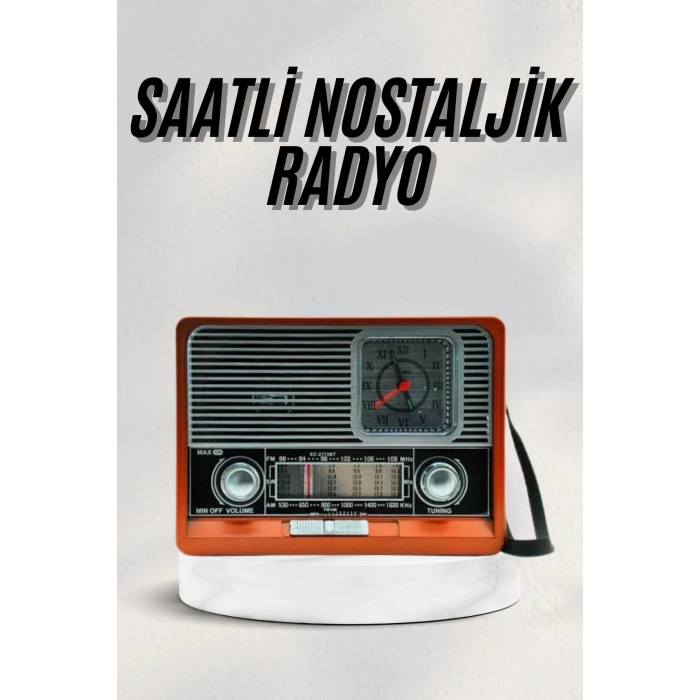 BFS Vintage Nostaljik Radyo AUX USB SD Kart Girişli Şarjlı Bluetooth Bağlantılı