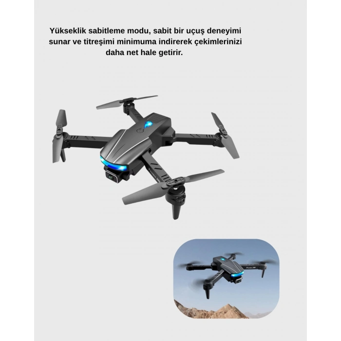 BFS Wi-Fi Bağlantılı 4K Drone Katlanabilir ve 360° Takla Özellikli