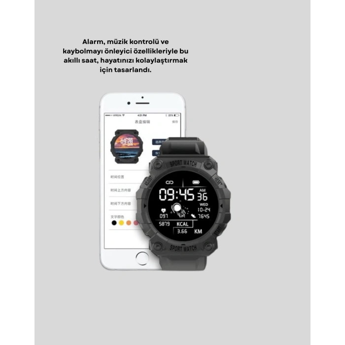 BFS Yeni Nesil Akıllı Saat – Nabız Ölçer, Uyku Takip, Bluetooth Uyumlu, Şık Tasarım