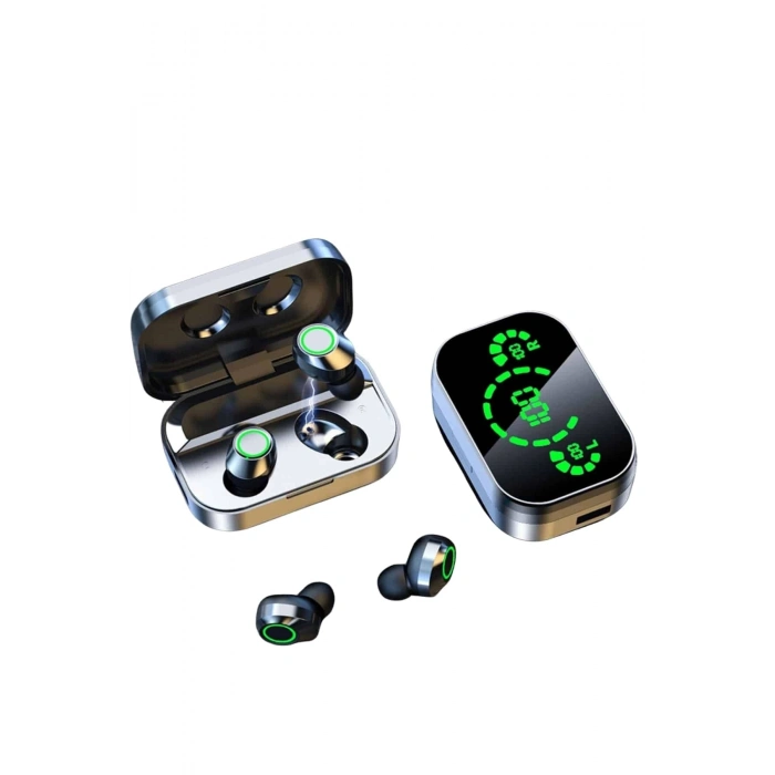 BFS Yeni Nesil Bluetooth Kulaklık Çağrı Cevaplayabilen Dijital Göstergeli Powerbankli