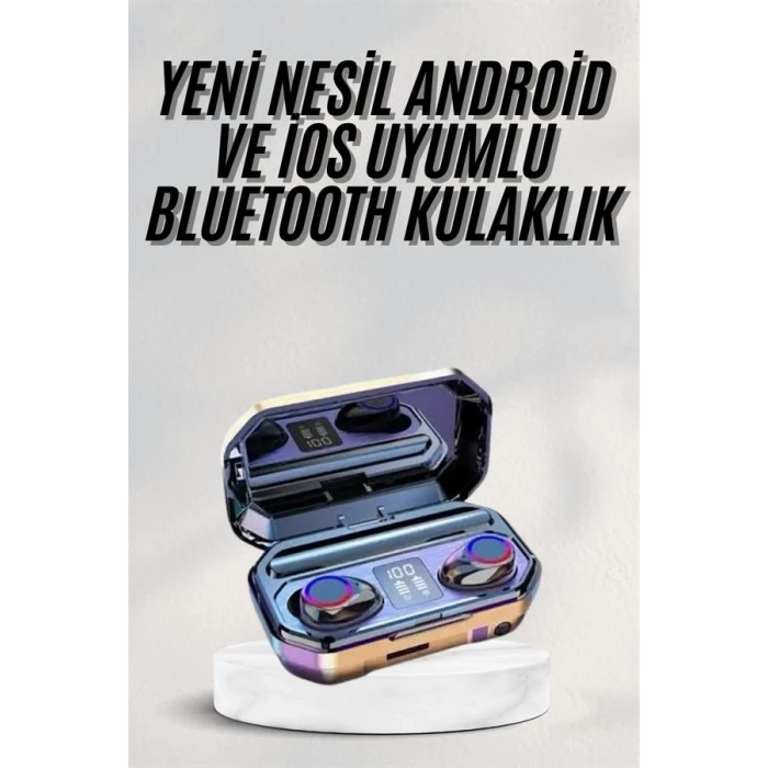 BFS Yeni Nesil Bluetooth Kulaklık Uzun Pil Ömrü El Fenerli Dijital Şarj Göstergeli