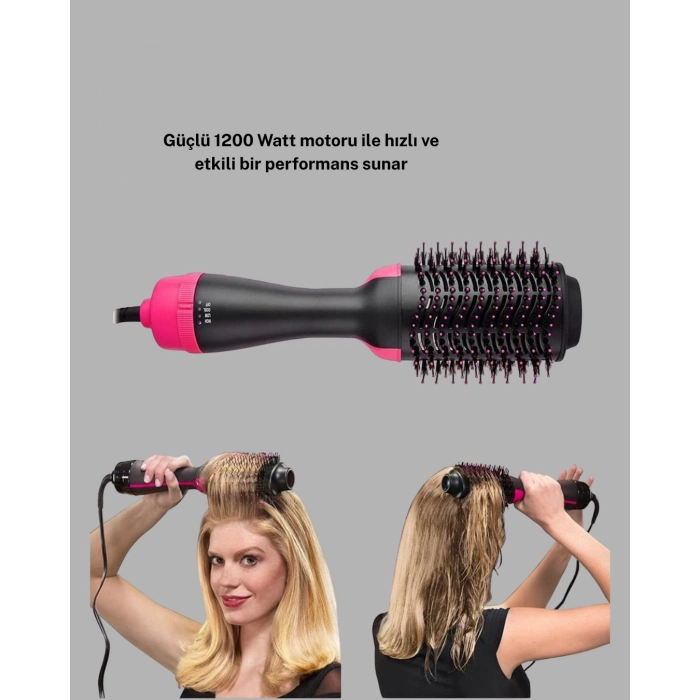 BFS Yeni Nesil Fön Tarağı – 220°C Isı, Negatif İyon, 360° Dönebilen Kablo