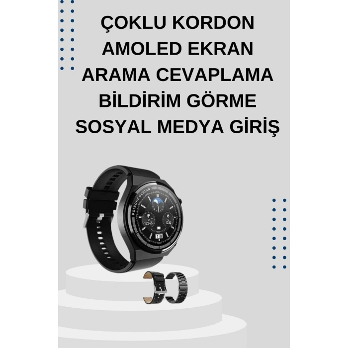 BFS Yeni Nesil Sesli Görüşme Akıllı Saat ve Powerbank Çoklu Şarj Girişli Bluetooth Kulaklık Nabız Ölçer