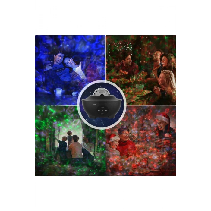 BFS Yıldızlı gökyüzü Projektörü Uzaktan kumandalı Çocuklara Özel Şarjlı