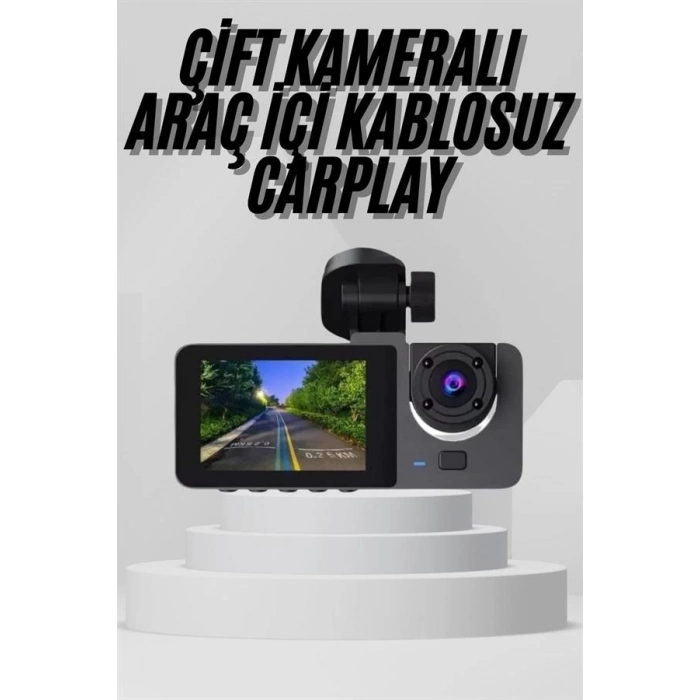 BFS Yol Kayıt Araç Kamerası HD DVR 3 Kameralı 2.0in Ekranlı Ön İç Arka