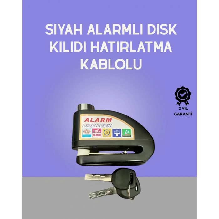 BFS Yüksek Sesli 110dB Çelik Disk Kilidi Su Geçirmez