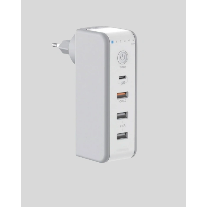 BFS Zaman Kontrollü Şarj Cihazı 30W Hızlı Şarj ve Çoklu USB Çıkışı