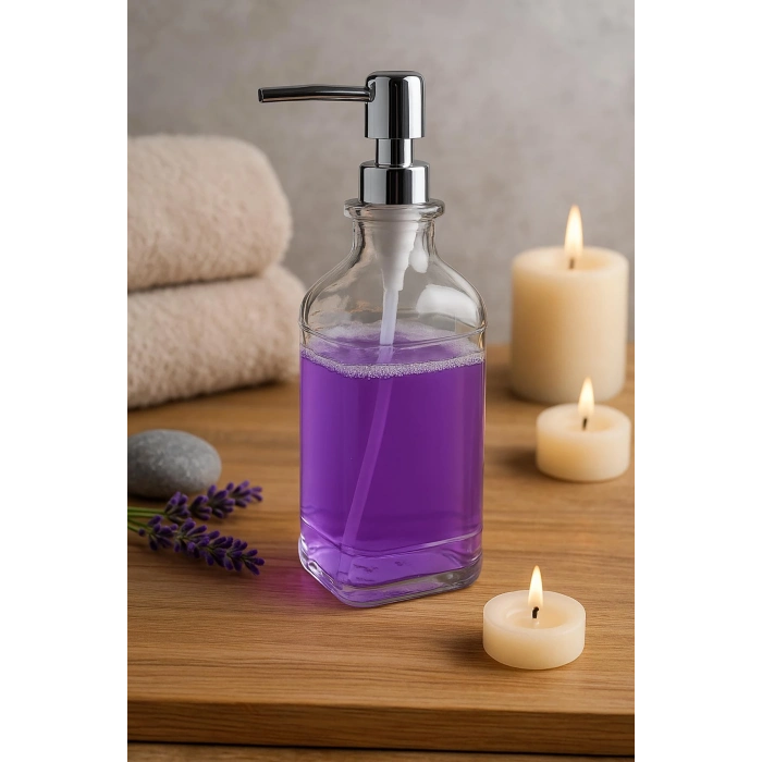 Cam Kare Sıvı Sabunluk 750 ml