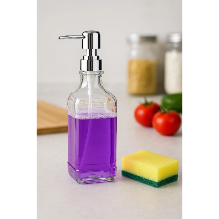 Cam Kare Sıvı Sabunluk 750 ml