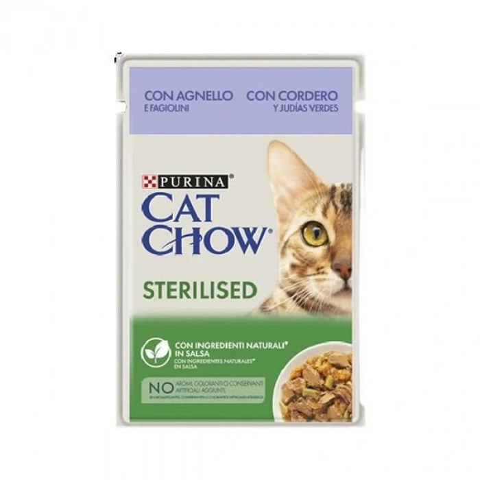 Cat Chow Sterilised Kuzu Etli Kısırlaştırılmış Konserve Kedi Maması 1 Adet 85 Gr