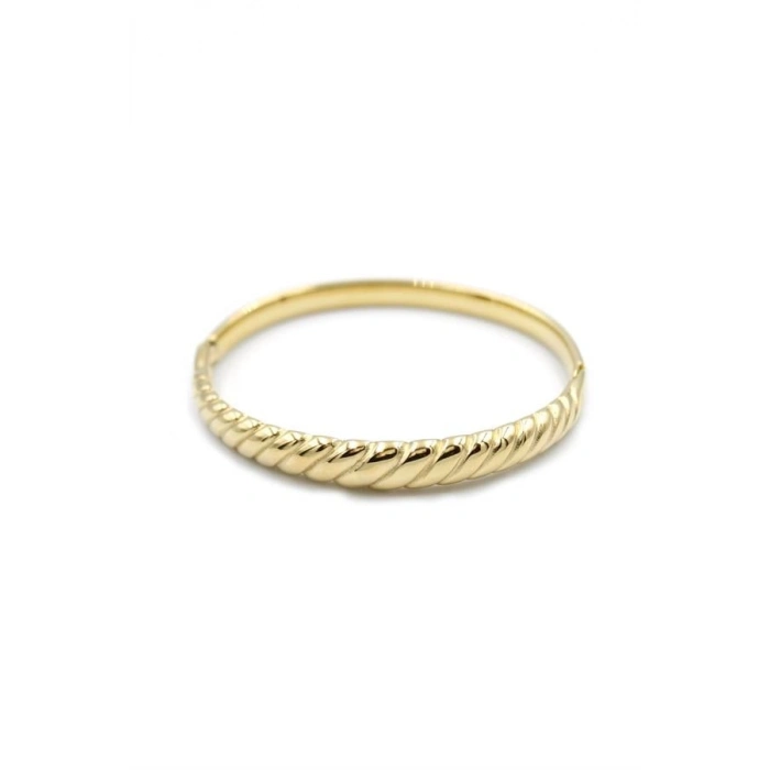 Çelik Kelepçe Bilezik - Altın