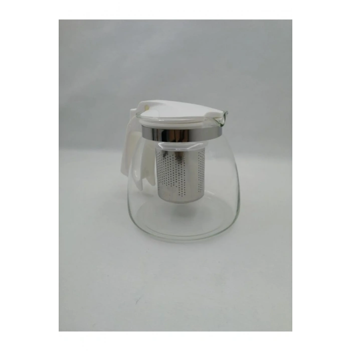 Çelik Süzgeçli Cam Demlik 900 Ml. Royaleks-8882