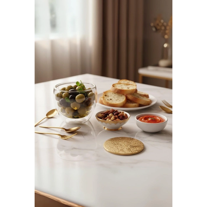 Çift Cidarlı Cam Kase 250 ml 10 cm