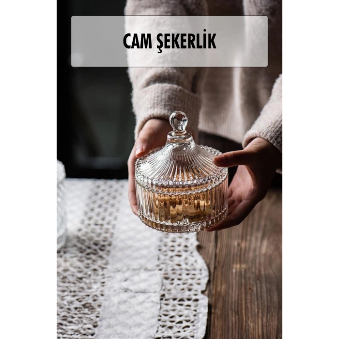 Çizgili Cam Şekerlik