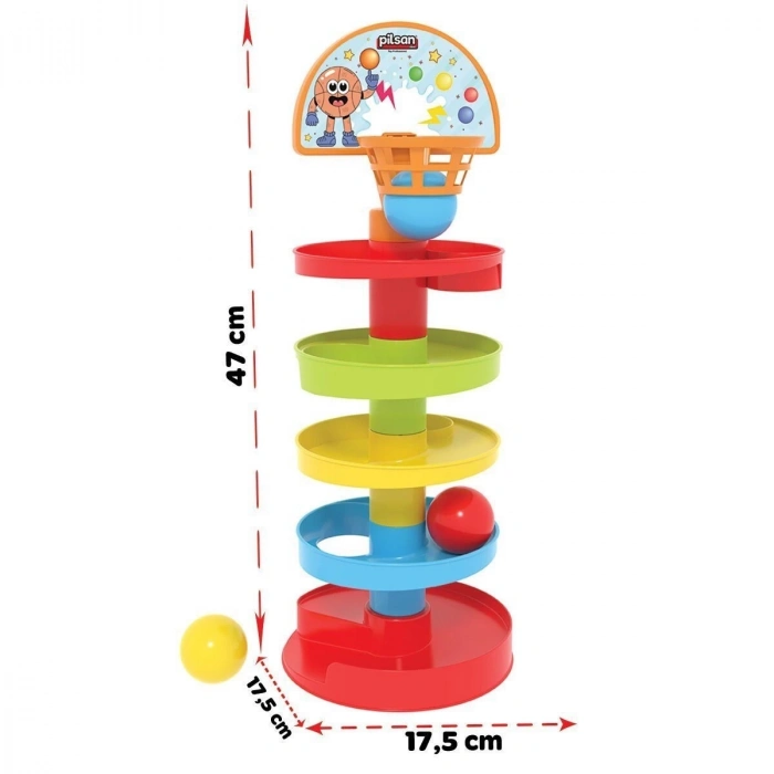 ÇOK SATAN 03 653 Basketli Çıngıraklı Top Oyunu -Pilsan Oyuncak
