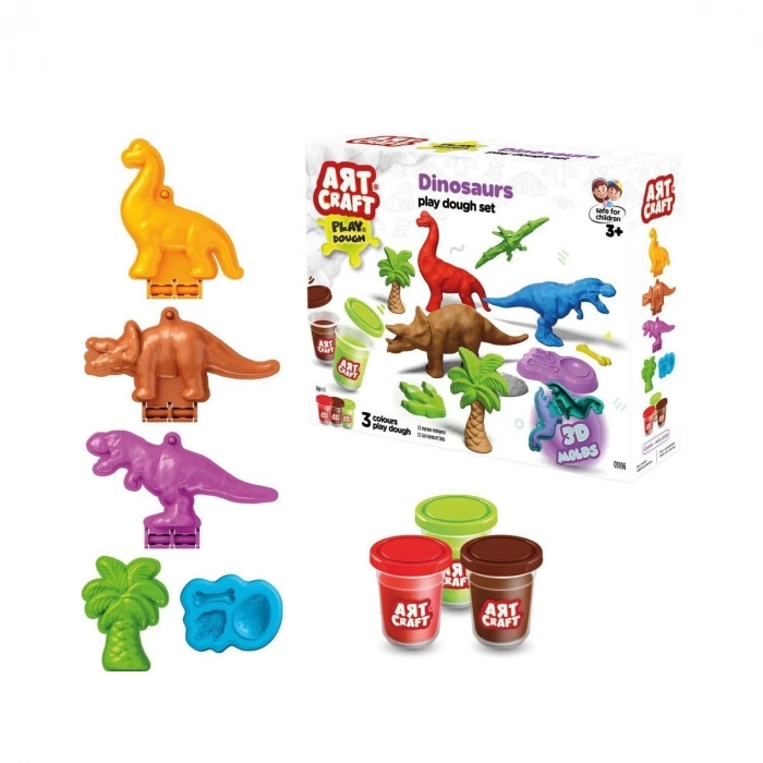 ÇOK SATAN 03996 Art Craft Dinozorlar Hamur Set 168 Gr -Fentoys