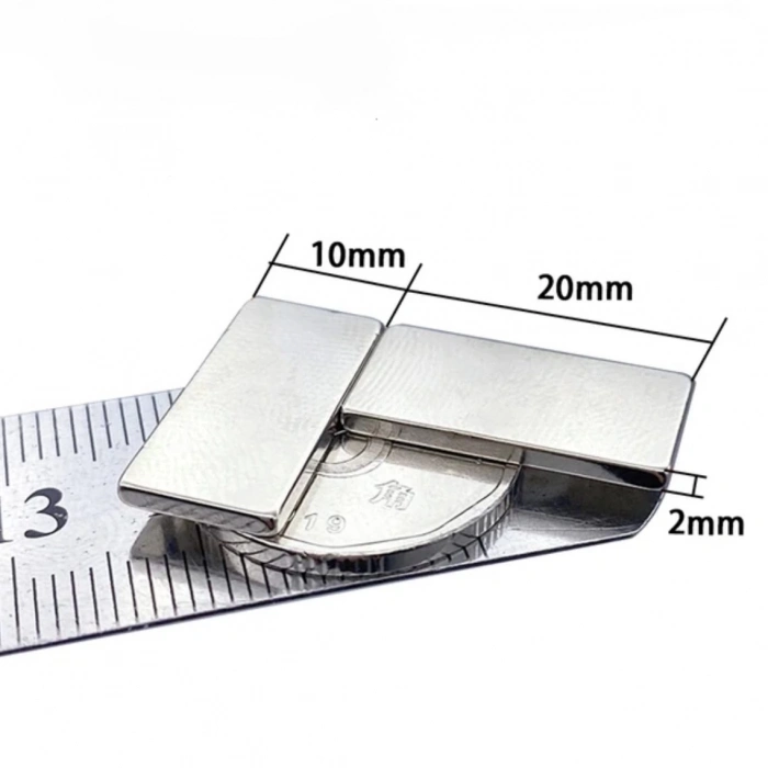ÇOK SATAN 1 Adet 20x10x2 Mm Neodyum Mıknatıs Köşeli Magnet N35 Nikel Kaplama Güçlü Kaliteli Dayanıklı