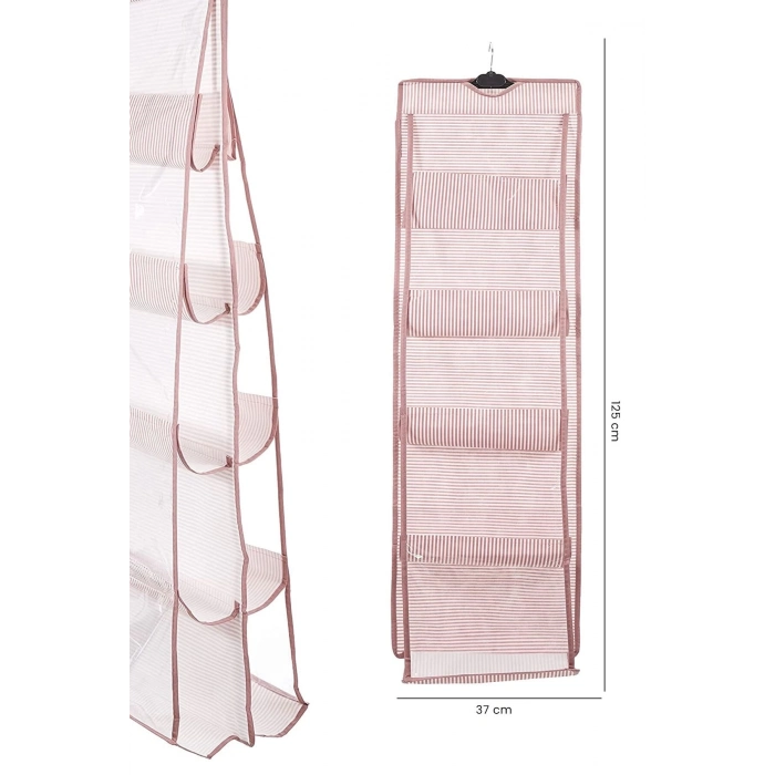 ÇOK SATAN 10 Gözlü Çanta Askılığı Dolap İçi Düzenleyici Organizer Askılı Çantalık