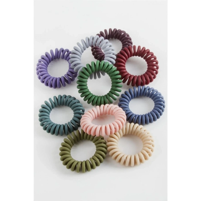 ÇOK SATAN 100 Adet Renkli Makarna Lastik Toka