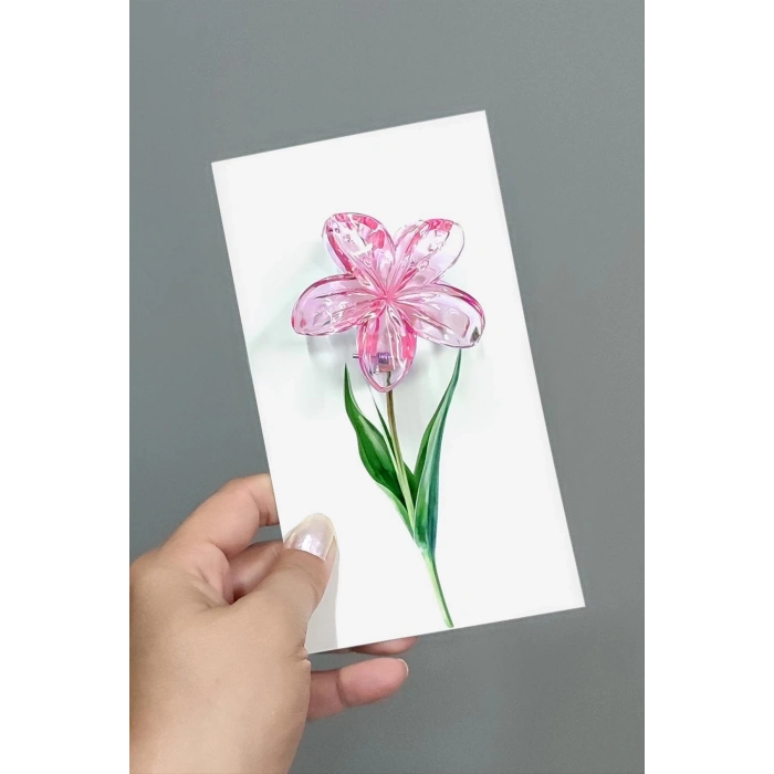 ÇOK SATAN 100 Adet Şeffaf Renkli Lotus Toka 6 cm Kına Seti