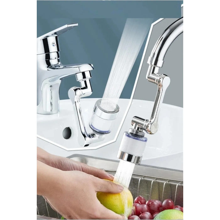 ÇOK SATAN 1080 ° Derece Dönebilen Filtreli Lavabo Musluk Başlığı