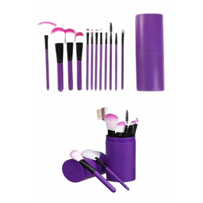 ÇOK SATAN 12 Parça Makyaj Fırçası Yumuşak Kıllı Profesyonel Fırça Seti Yüksek Kaliteli Pürüzsüz