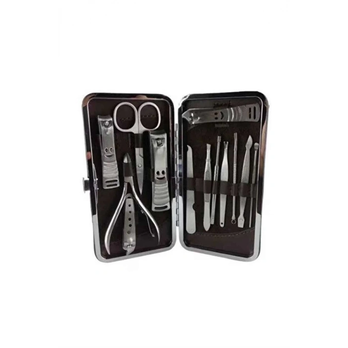 ÇOK SATAN 12 Parça Manikür Pedikür Seti Özel Deri Çanta El Ayak Bakımı Akne ve Sivilce Temizleme
