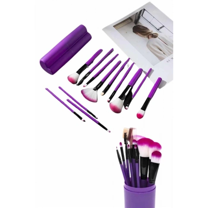 ÇOK SATAN 12 Parça Profesyonel Makyaj Fırçası Far Fırçası Allık Fırçası Yumuşak Kıllı