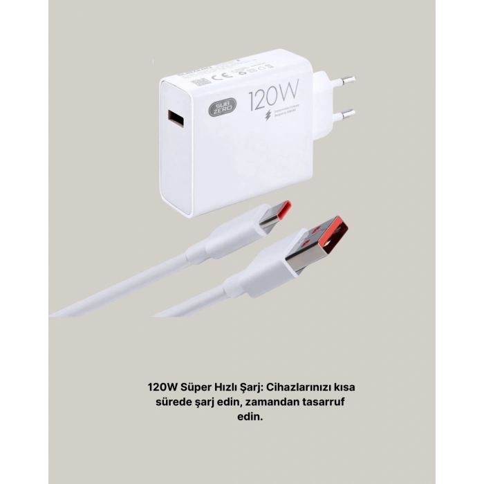 ÇOK SATAN 120W Güçlü Hızlı Şarj Adaptörü ve Type-C Kablo Seti – Güvenli Şarj Teknolojisi