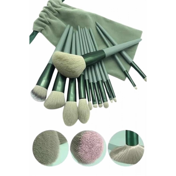 ÇOK SATAN 13 Parça Taşınabilir Kılıflı Profesyonel Makyaj Fırça Seti Pudra Allık Fondöten Fırçası