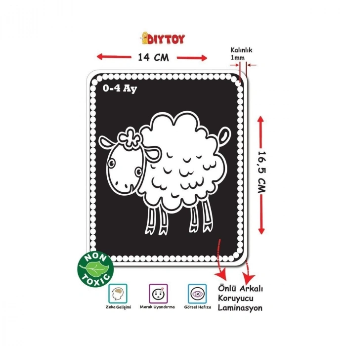 ÇOK SATAN 1369 Flash Cards Bebeğimin İlk Zeka Kartları -Dıytoy